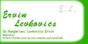 ervin levkovics business card